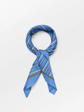 Indlæs billede til gallerivisning BECK SÖNDERGAARD Scallopia Striped Cotta Scarf Azure Blue
