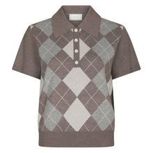 Indlæs billede til gallerivisning NEO NOIR Gia Check Knit Dark Taupe
