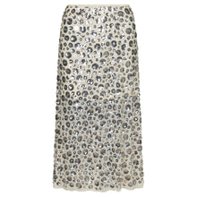 Indlæs billede til gallerivisning NEO NOIR Gilla Flower Sequins Skirt Creme
