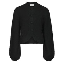 Indlæs billede til gallerivisning NEO NOIR Gio Fluffy Knit Cardigan Sort
