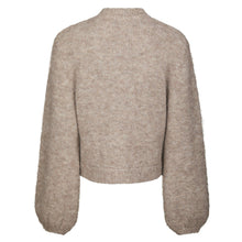 Indlæs billede til gallerivisning NEO NOIR Gio Fluffy Knit Cardigan Beige Melange
