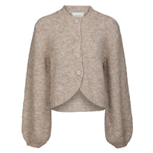 Indlæs billede til gallerivisning NEO NOIR Gio Fluffy Knit Cardigan Beige Melange
