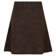 Indlæs billede til gallerivisning NEO NOIR Gisa Knit Skirt Dark Brown
