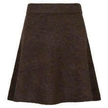 Indlæs billede til gallerivisning NEO NOIR Gisa Knit Skirt Dark Brown
