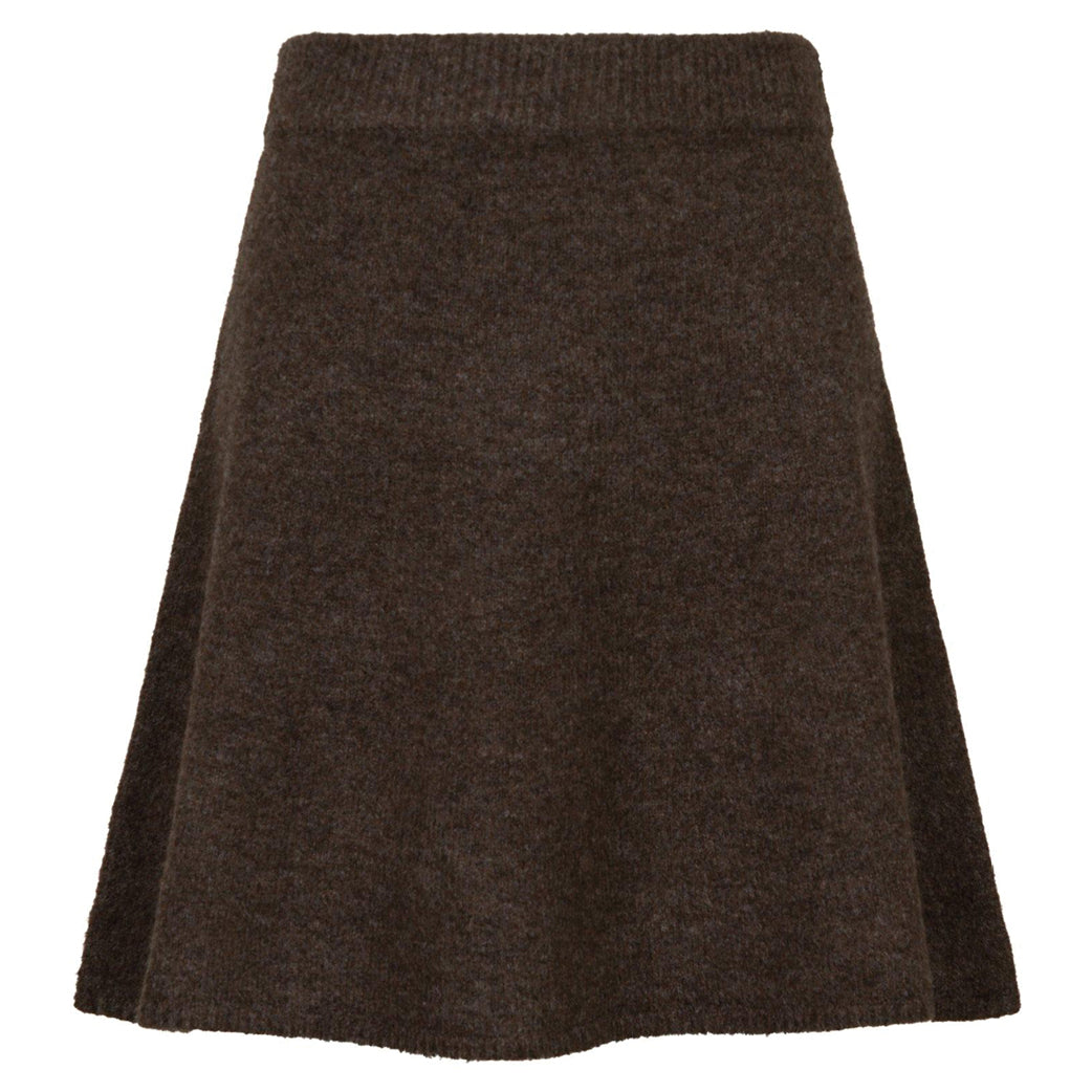 NEO NOIR Gisa Knit Skirt Dark Brown