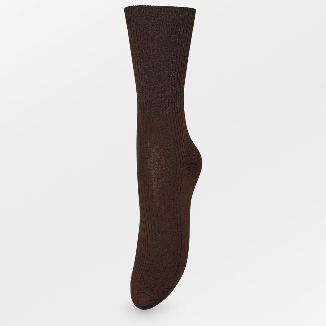 BECK SÖNDERGAARD Grady Glitter Sock Hot Fudge Brown