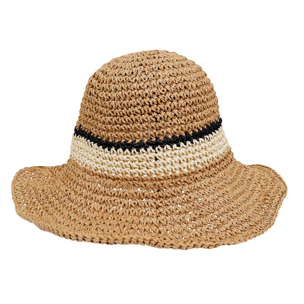 BLACK COLOUR Gwen Straw Hat Taupe