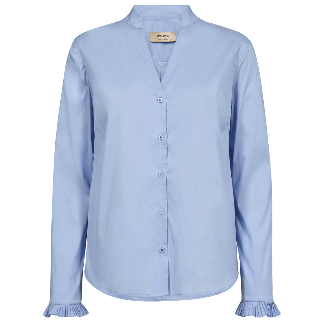 MOS MOSH Hassie Pleat Shirt Brunnera Blue