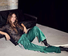 Indlæs billede til gallerivisning HAUTE L&#39;AMITIE Baggy Track Pants Sporty Green
