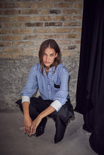 Indlæs billede til gallerivisning HAUTE L'AMITIE Contrast Colour Check Shirt Blue
