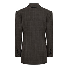 Indlæs billede til gallerivisning HAUTE L'AMITIÉ Waist Fit Check Blazer Mocca
