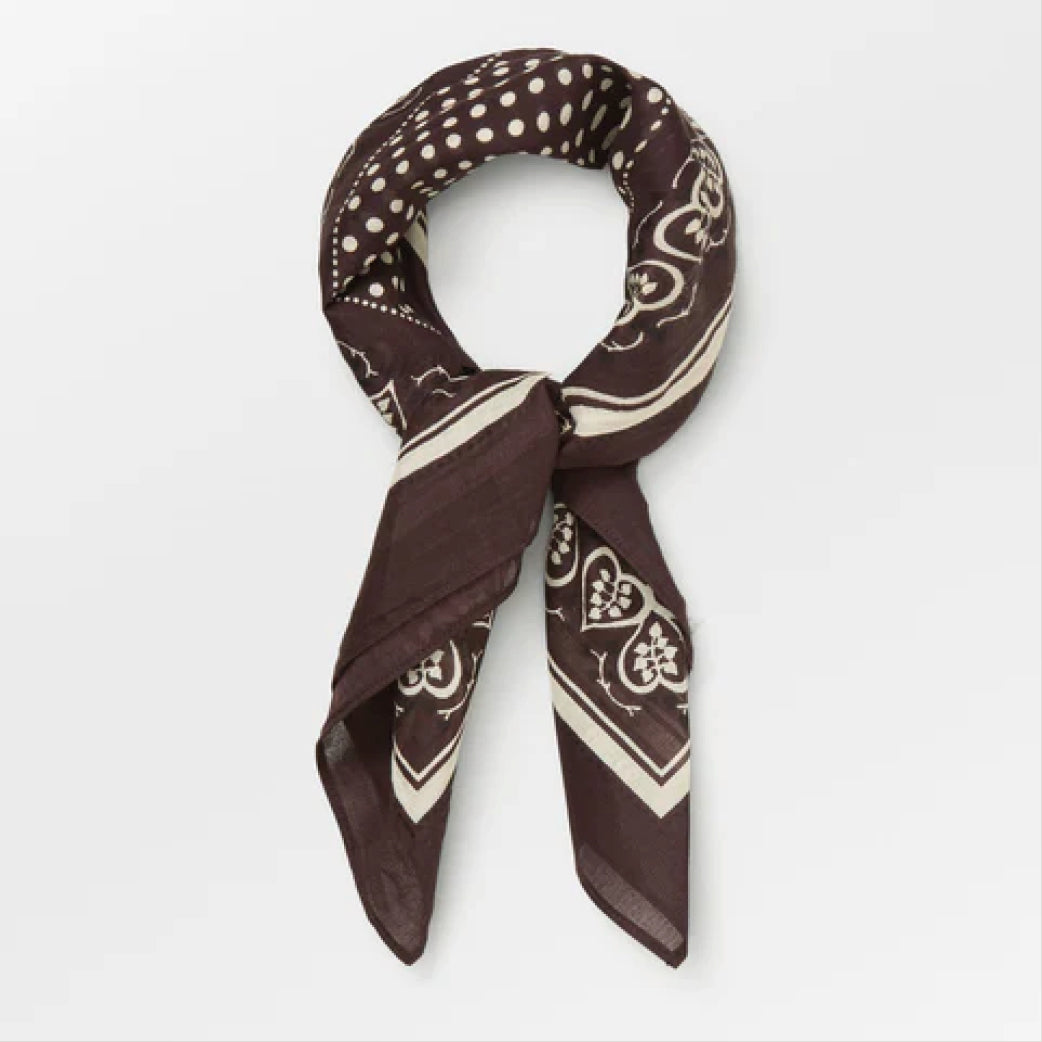 BECK SÖNDERGAARD Hearty Cotta Scarf Hot Fudge Brown