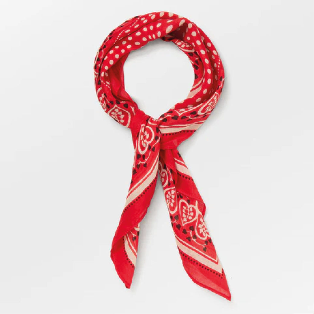 BECK SÖNDERGAARD Hearty Cotta Scarf Adrenaline Red