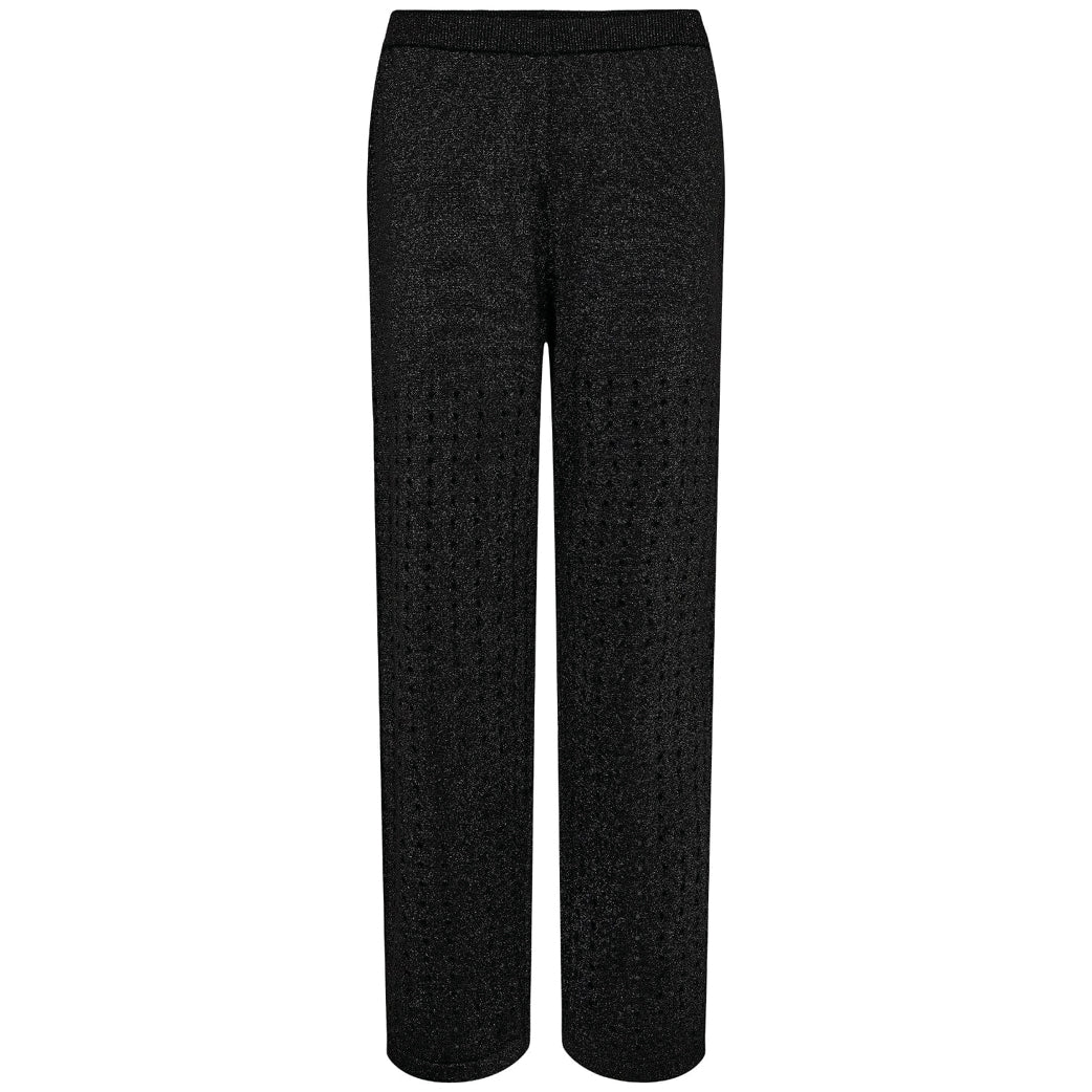 HAUTE L'AMITIE Hole Lurex Knit Pant Sort