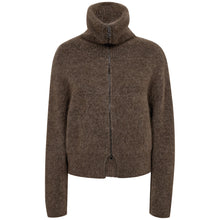 Indlæs billede til gallerivisning MOS MOSH Hulda Knit Zip Cardigan Bracken

