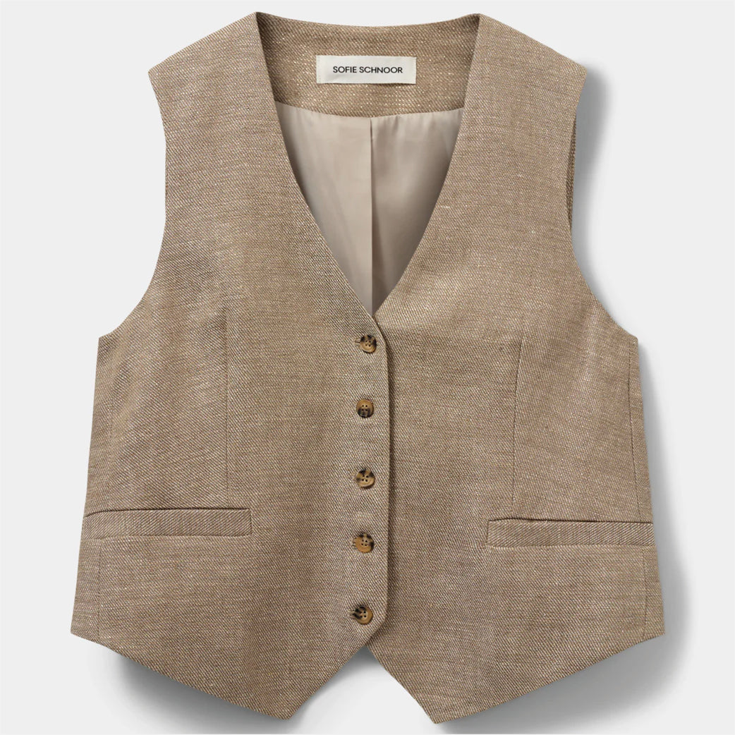 SOFIE SCHNOOR s252436 Idas Vest Light Brown