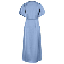 Indlæs billede til gallerivisning NEO NOIR Illana Heavy Sateen Dress Smoke Blue
