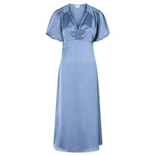 Indlæs billede til gallerivisning NEO NOIR Illana Heavy Sateen Dress Smoke Blue
