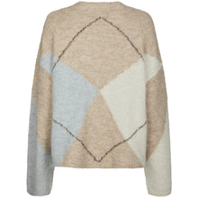 Indlæs billede til gallerivisning NEO NOIR Inga Check Fluff Knit Beige Melange

