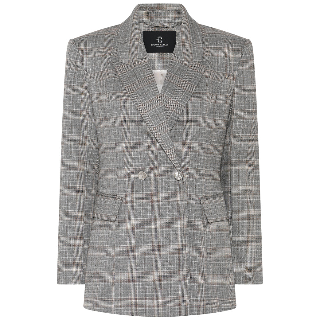 BRUUNS BAZAAR Ipomea Tuxana Blazer Brown Check