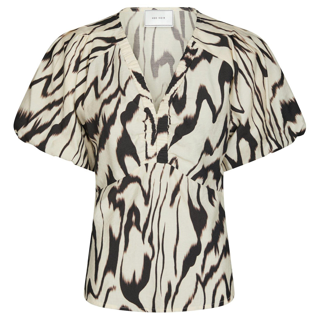 NEO NOIR Irina Graphic Zag Blouse