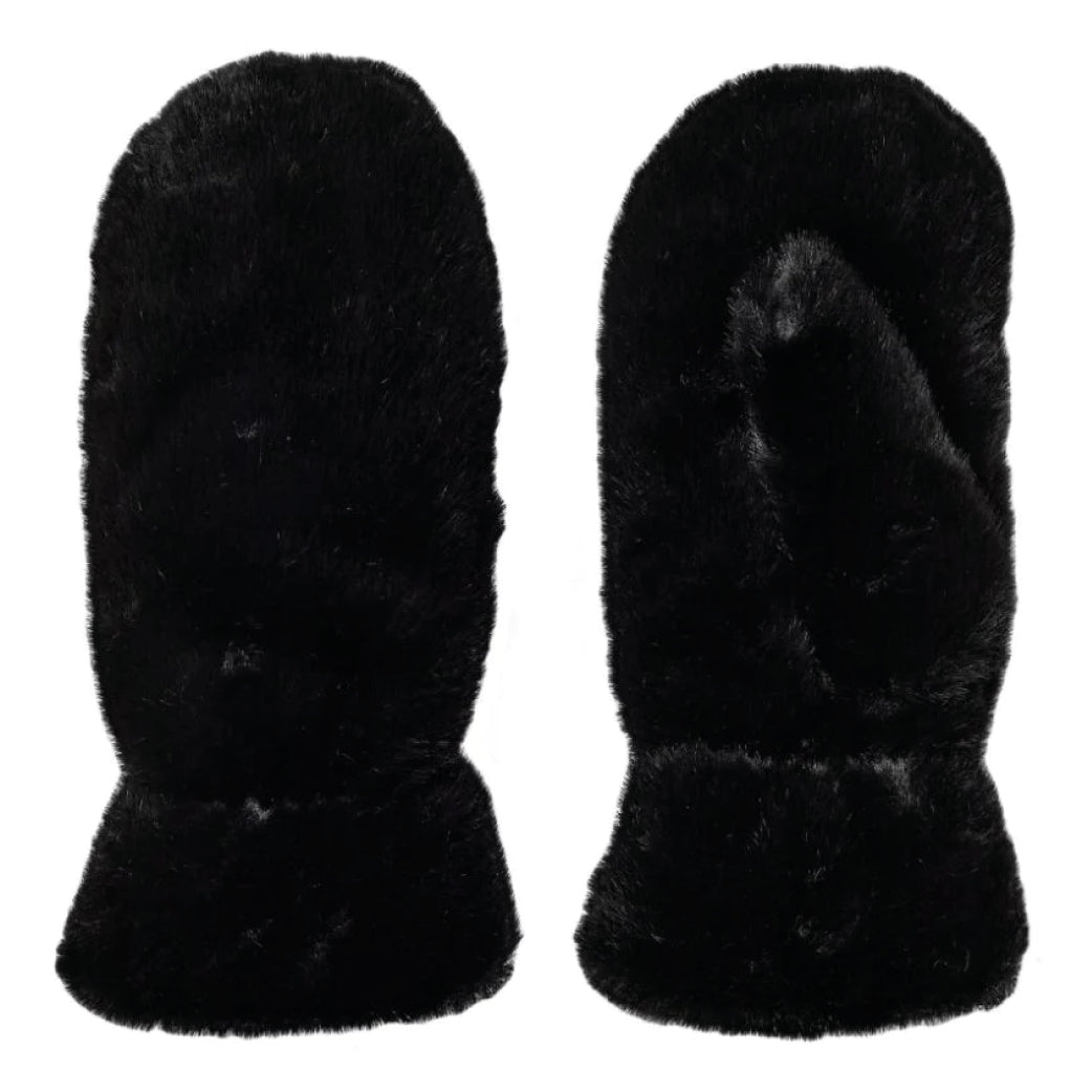 CO' COUTURE Isabel Fur Mitten Black