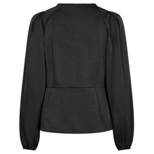 Indlæs billede til gallerivisning NEO NOIR Istana Heavy Sateen Blouse Black
