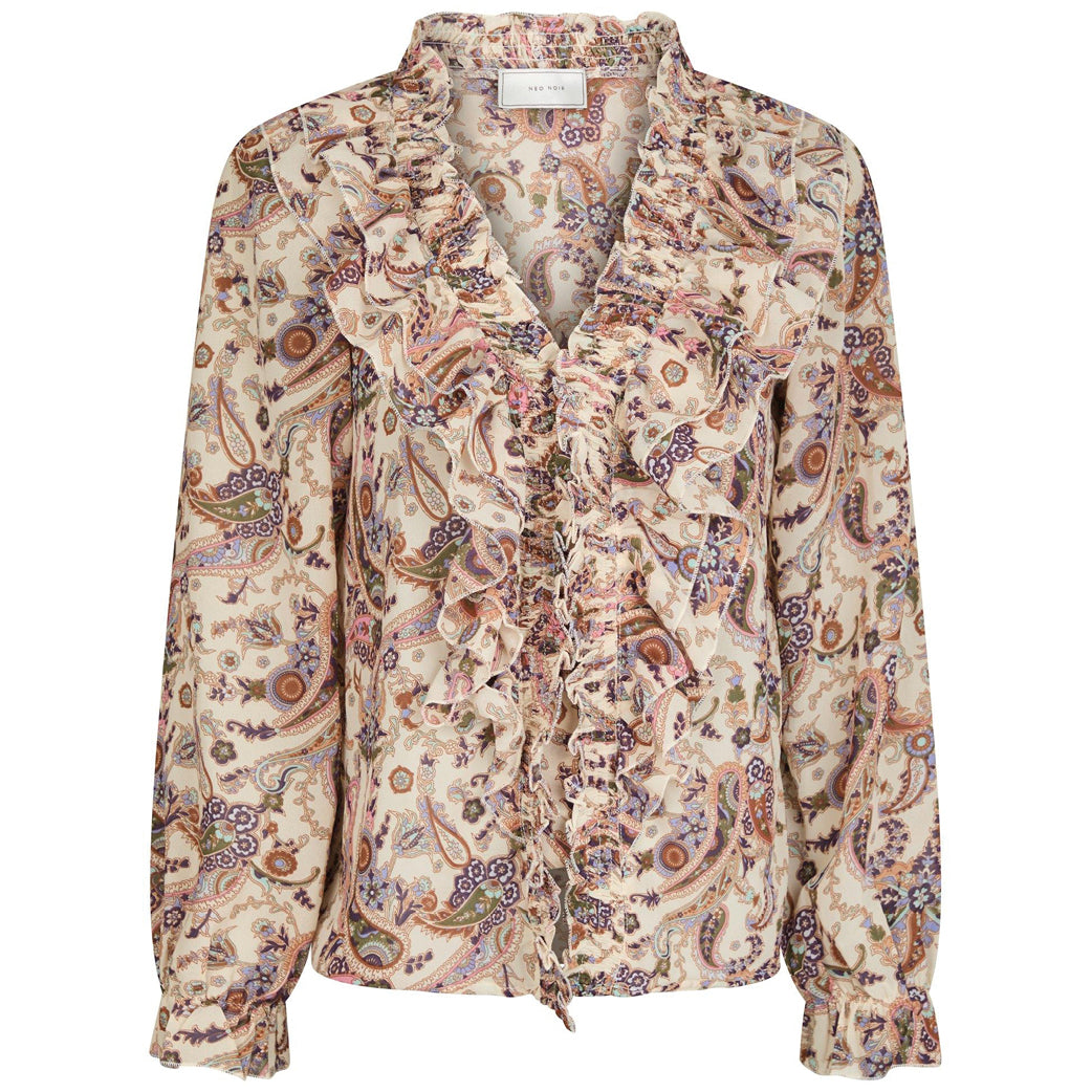 NEO NOIR Ivey Paisley Blouse Creme