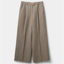 Indlæs billede til gallerivisning SOFIE SCHNOOR Izra Linen Mix Trousers Dark Sand

