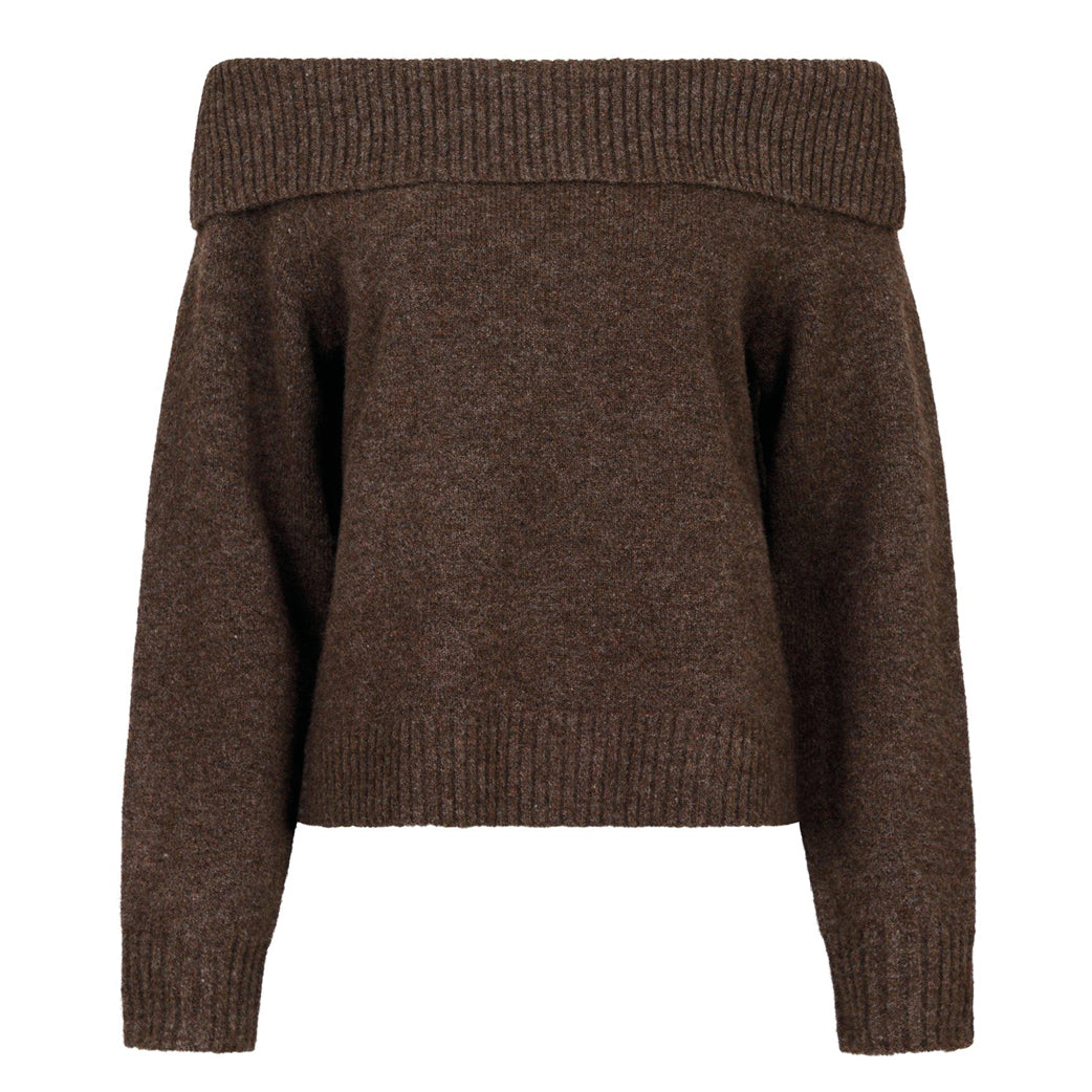 NEO NOIR Jane Knit Blouse Brown