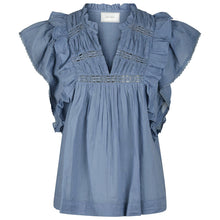 Indlæs billede til gallerivisning NEO NOIR Jayla Voile Top Smoke Blue
