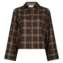 Indlæs billede til gallerivisning NEO NOIR Jaylin Flannel Check Shirt Dark Taupe
