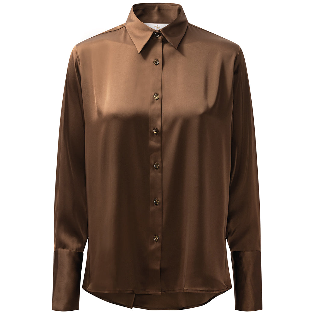 KARMAMIA Joseph Shirt Semi Rich Brown