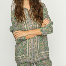 Indlæs billede til gallerivisning MOS MOSH Kana Flowish Orchid Shirt Turf Green
