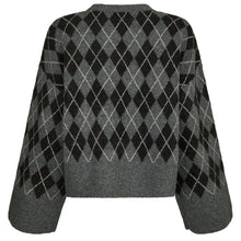 Indlæs billede til gallerivisning NEO NOIR Kick Check Knit Blouse Antracit
