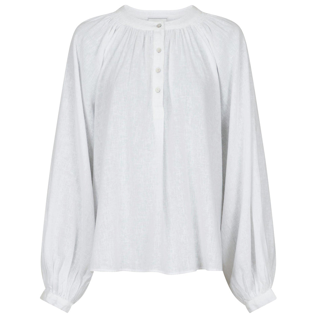 NEO NOIR Kirsty Solid Blouse Hvid