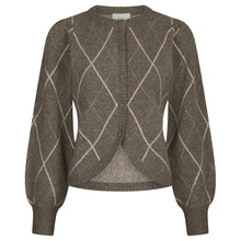 Indlæs billede til gallerivisning NEO NOIR Koteas Check Knit Cardigan Taupe
