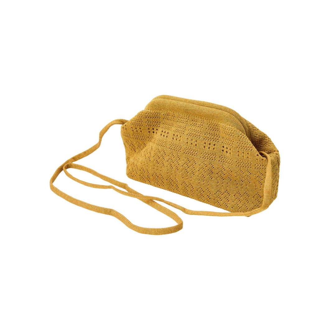 PICO COPENHAGEN Small Rosalia Clutch Old Gold Glitter Lace