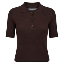 Indlæs billede til gallerivisning HAUTE L&#39;AMITIE Piccolo Polo Rib Knit Mocca
