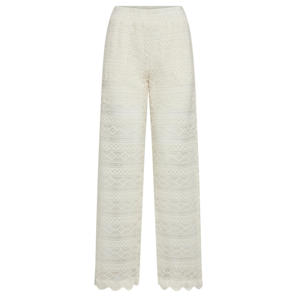 CO' COUTURE Lara Crochet Pant Off White