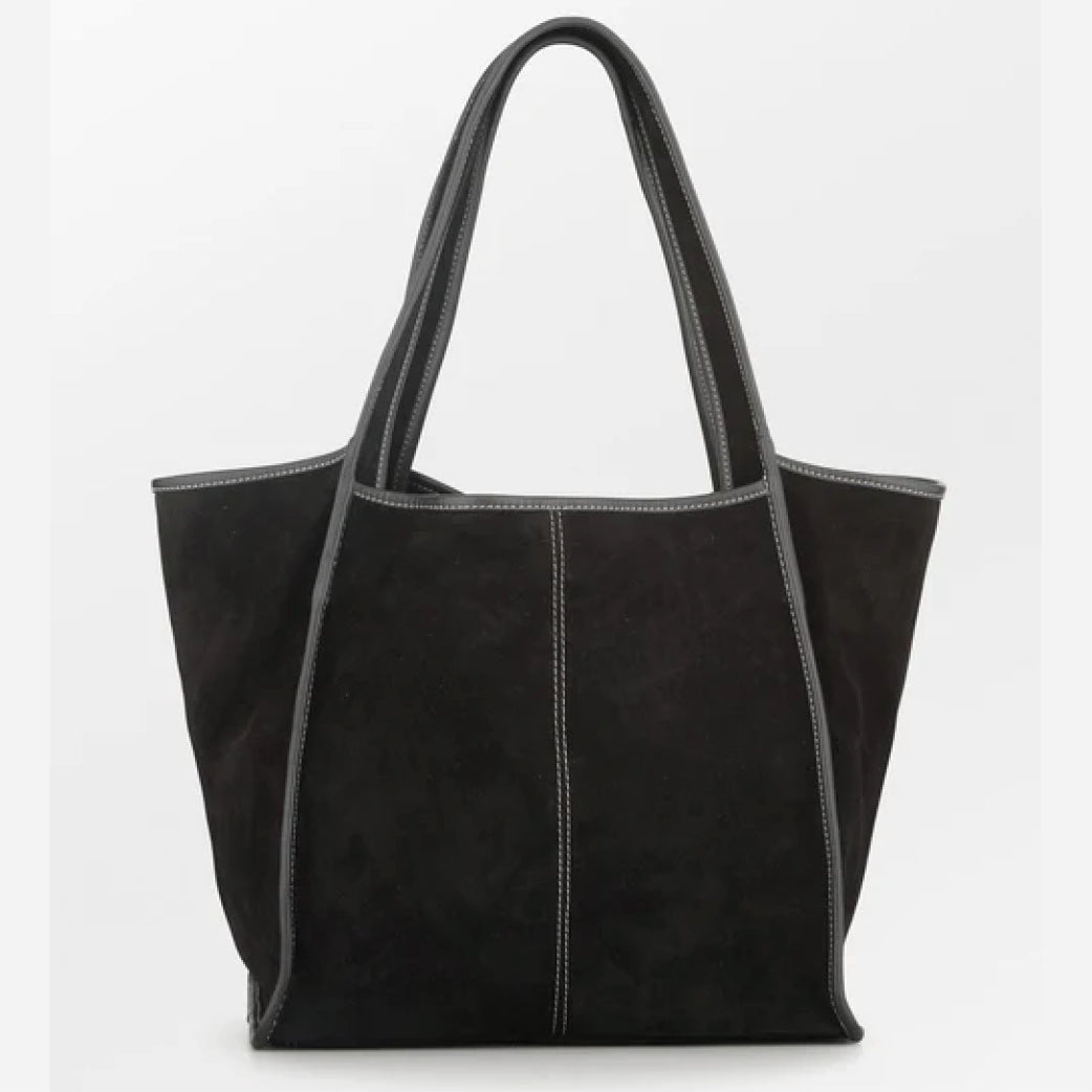 BECK SÖNDERGAARD Suede Laurel Bag Sort