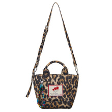 Indlæs billede til gallerivisning BECK SÖNDERGAARD Leopa Canvas Gabby Bag Sort
