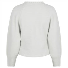 Indlæs billede til gallerivisning NEO NOIR Lilly Pearl Knit Cardigan Light Grey Melange
