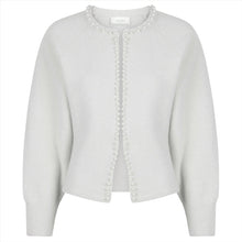 Indlæs billede til gallerivisning NEO NOIR Lilly Pearl Knit Cardigan Light Grey Melange
