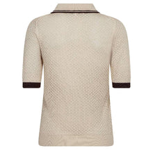 Indlæs billede til gallerivisning CO' COUTURE Lue Pointelle Polo Knit Bone
