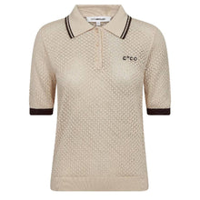 Indlæs billede til gallerivisning CO' COUTURE Lue Pointelle Polo Knit Bone
