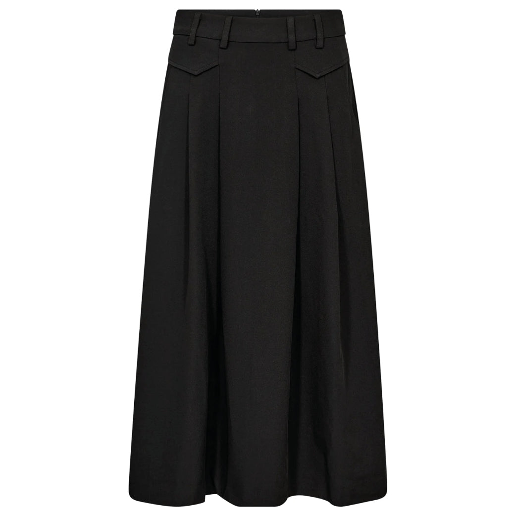 CO' COUTURE Luna Pleat Skirt Black