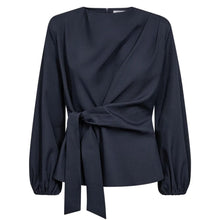 Indlæs billede til gallerivisning CO' COUTURE Luna Tie Blouse Navy
