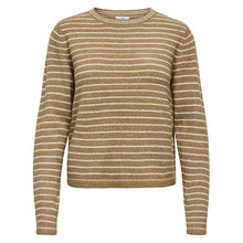 Indlæs billede til gallerivisning JDY LUPI L/S O-NECK STRIPE PULLOVER SEPIA
