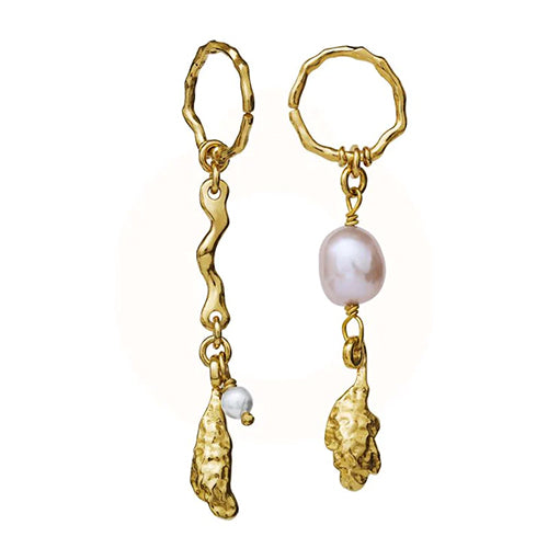 MAANESTEN Lyric earrings (guld/sølv)